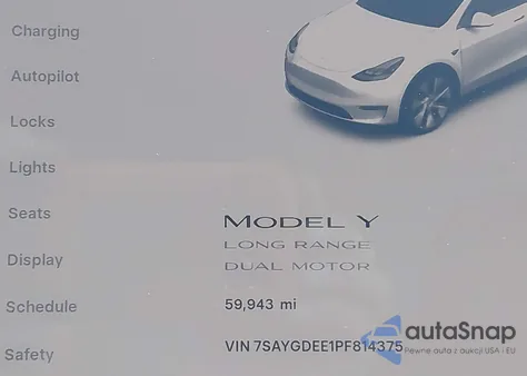 2023 Tesla Model Y Awd/Long Range Dual Motor All-Wheel Drive from USA, damaged, VIN 7SAYGDEE1PF814375